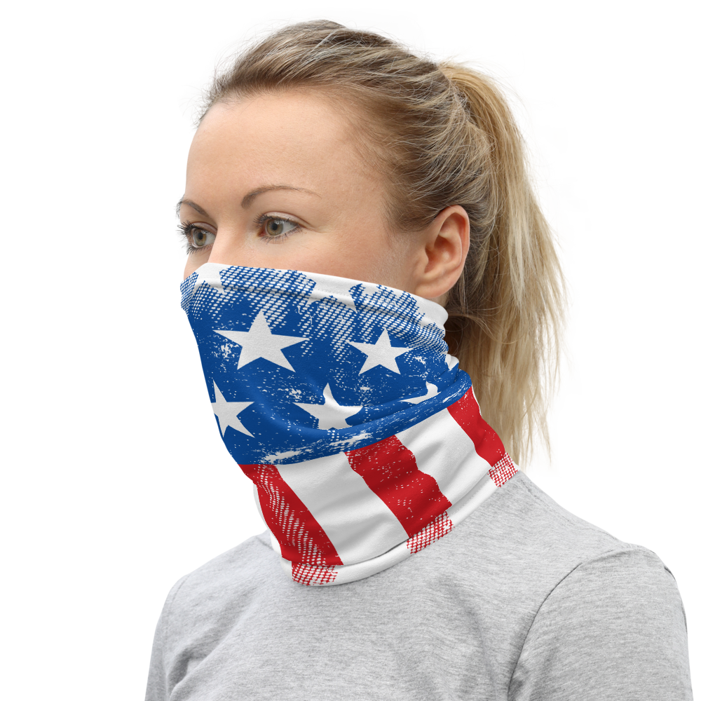 New Adult American Flag Washable Face Mask, USA Flag Breathable