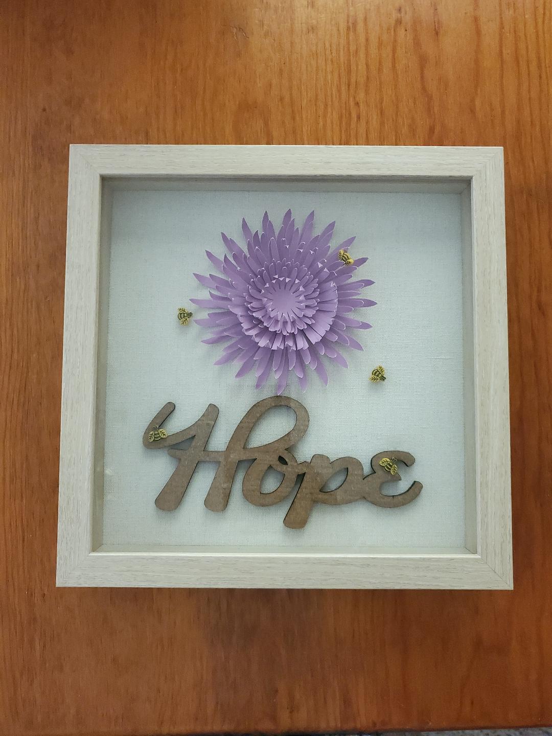 Paper Flower Shadow Box Chrysanthemums Hope Mums Shadowbox Bees Unique Gift 9x9 Sold By T C Crafts On Storenvy