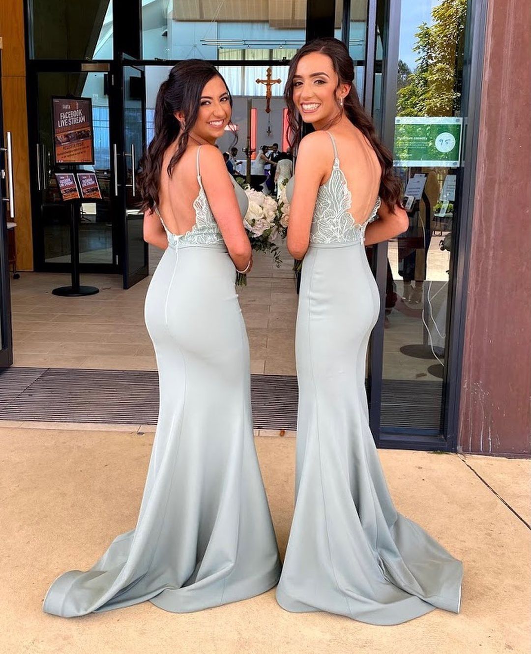 Sage Green Flatters Long Bridesmaid Dresses · wendyhouse